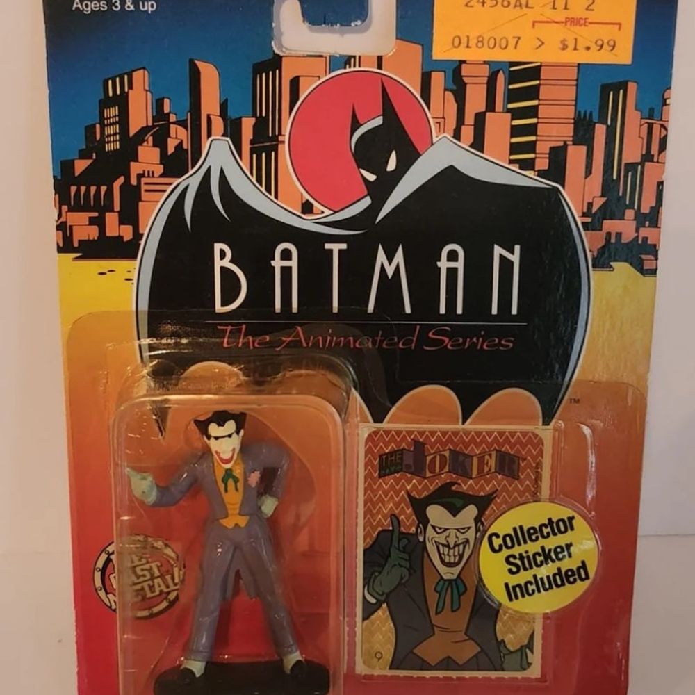 1992 ERTL Batman The Animated Series Joker Diecast Figure New Sealed Package