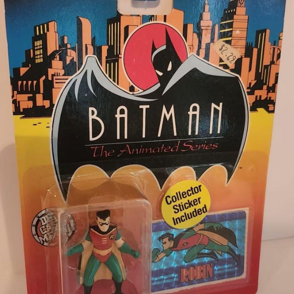 1992 ERTL Batman The Animated Series Robin Diecast Figure New Sealed Package