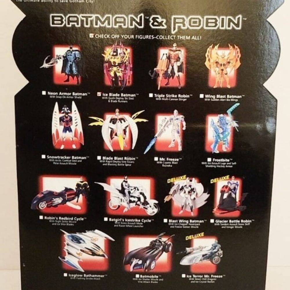 1997 Kenner Batman & Robin Batman and Robin Ice Blade Batman Action Figure New Sealed Package