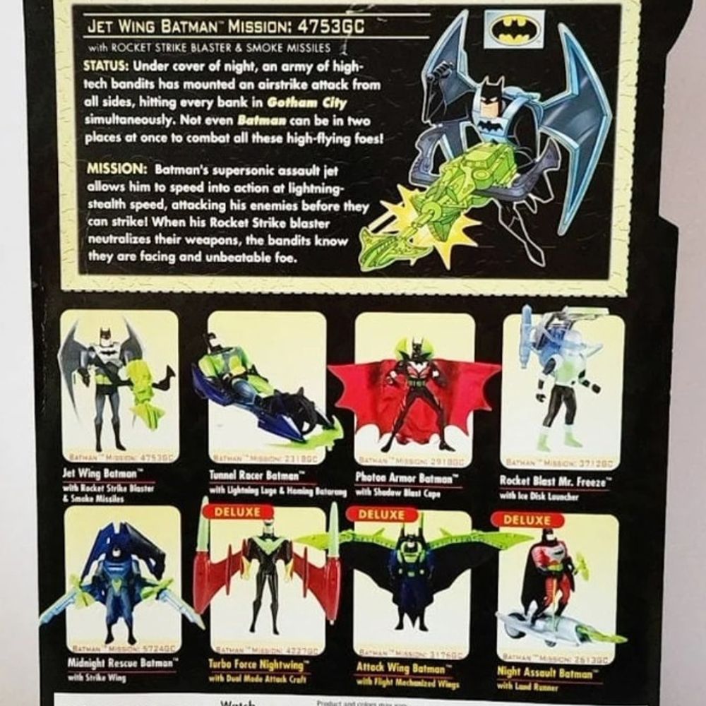 2001 Hasbro Batman Mission Masters 4 Glow Jet Wing Batman Action Figure New Sealed Package