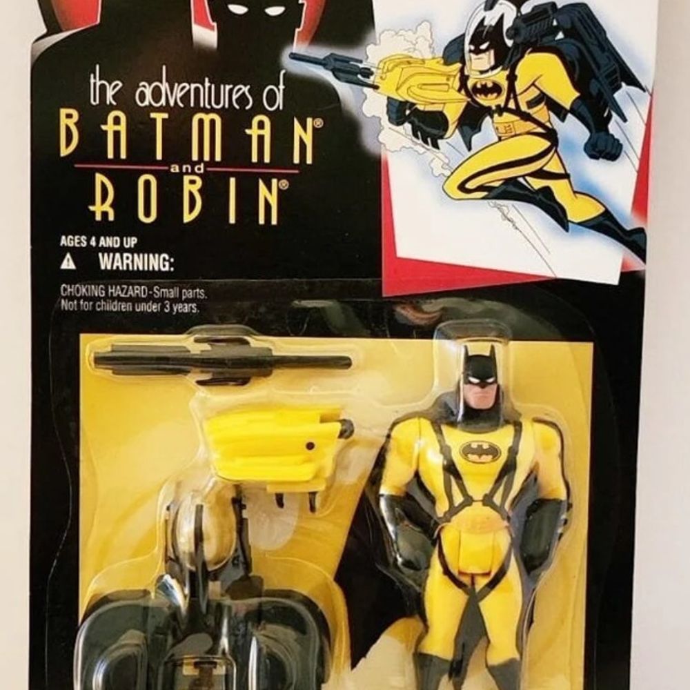 1995 Kenner The Adventures of Batman and Robin Rocketpak Batman Action Figure New Sealed Package