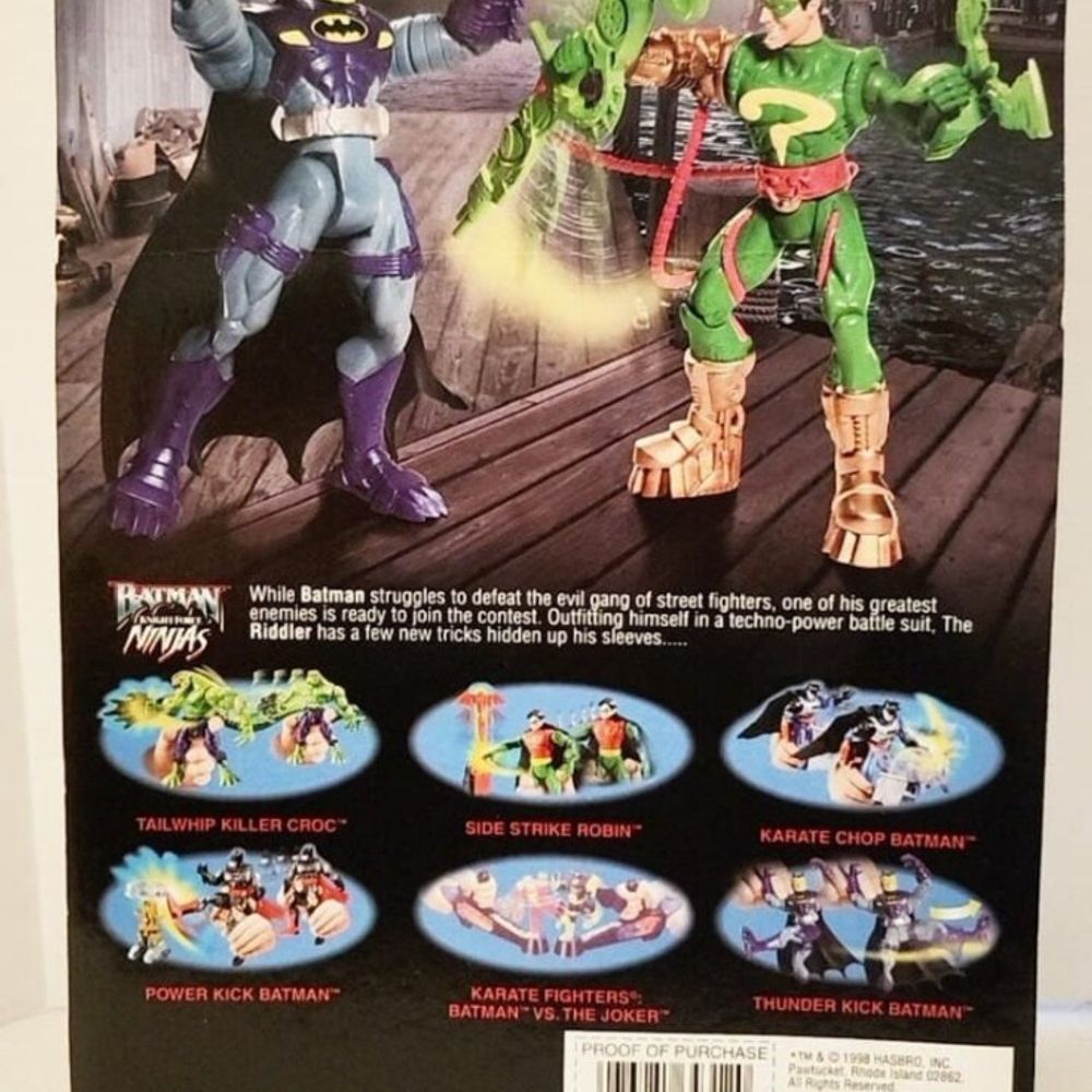 1998 Kenner Batman Knight Force Ninja Tornado Blade Riddler Action Figure New Sealed Package