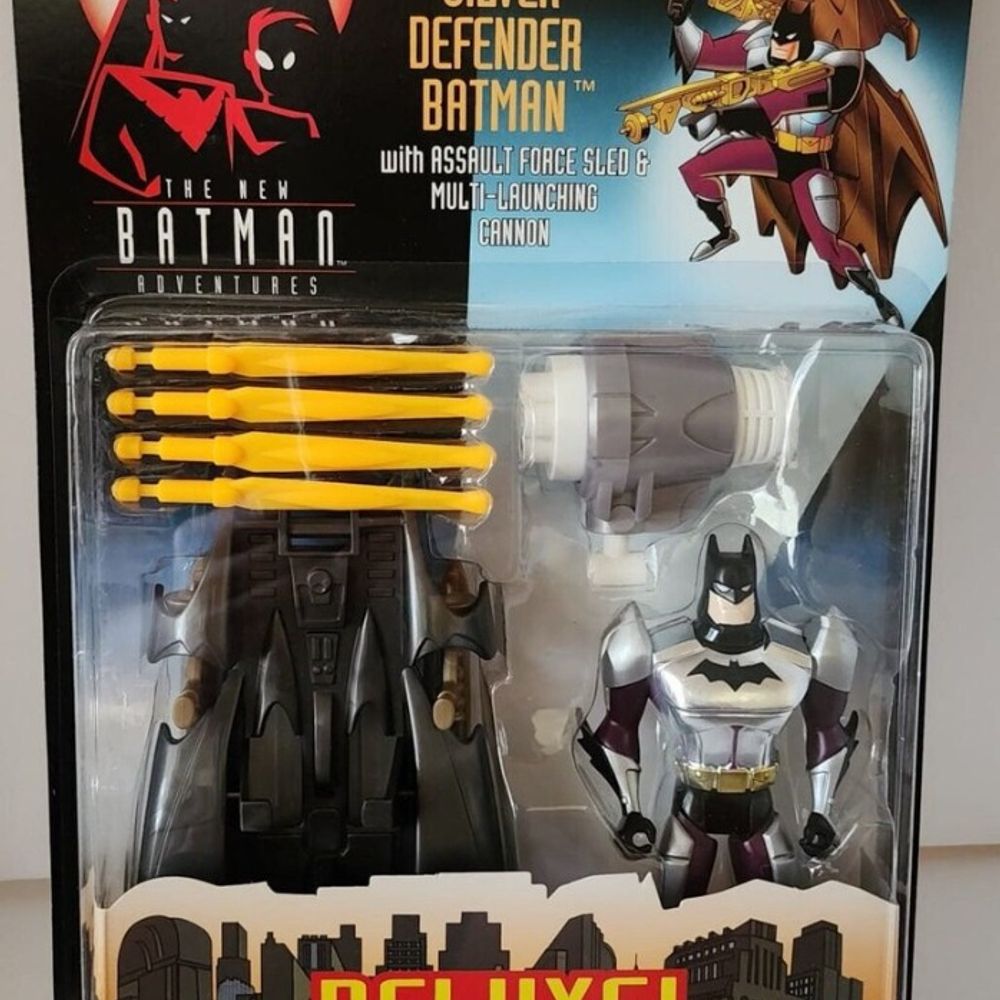 1998 Kenner The New Batman Adventures Silver Defender Batman Action Figure New Sealed