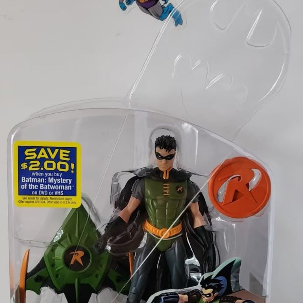 2004 Mattel DC Comics Batman Battle Board Robin Action Figure New Out of Package