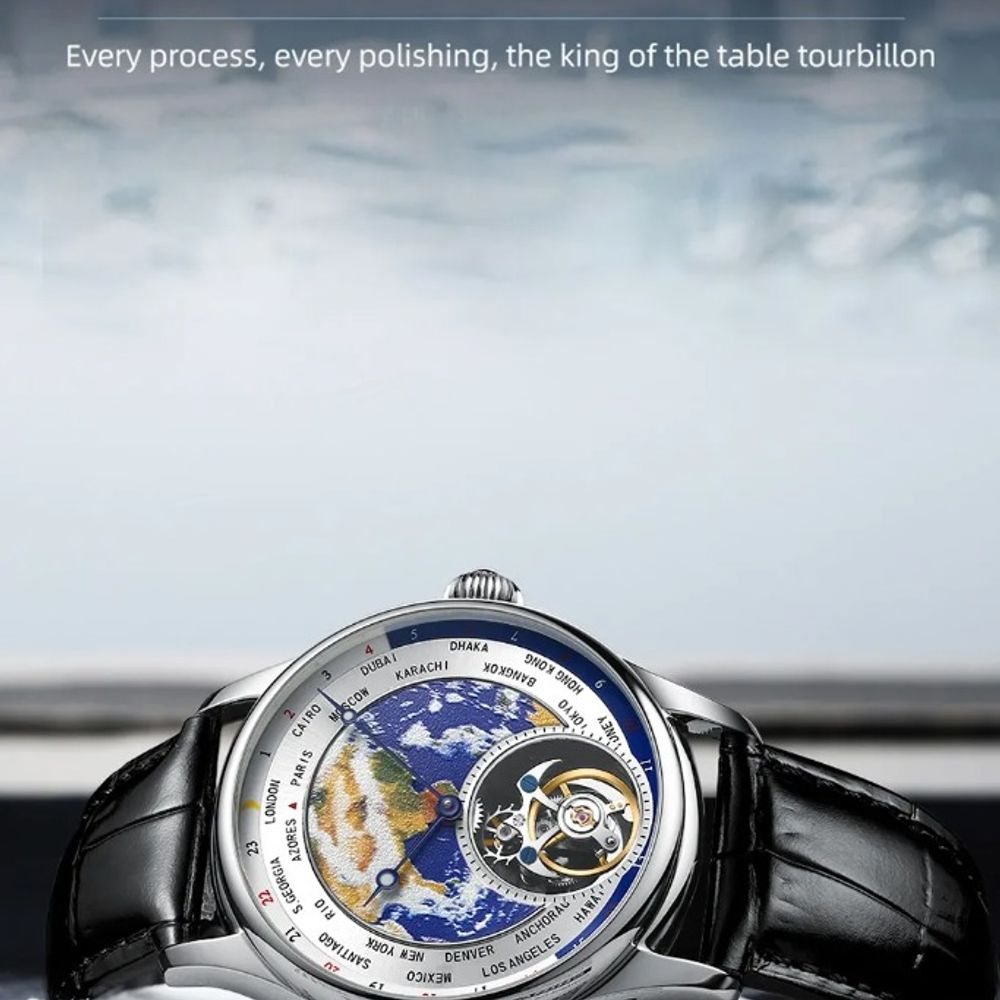 Original Earth Tourbillon Men's Watch with Sapphire Dial