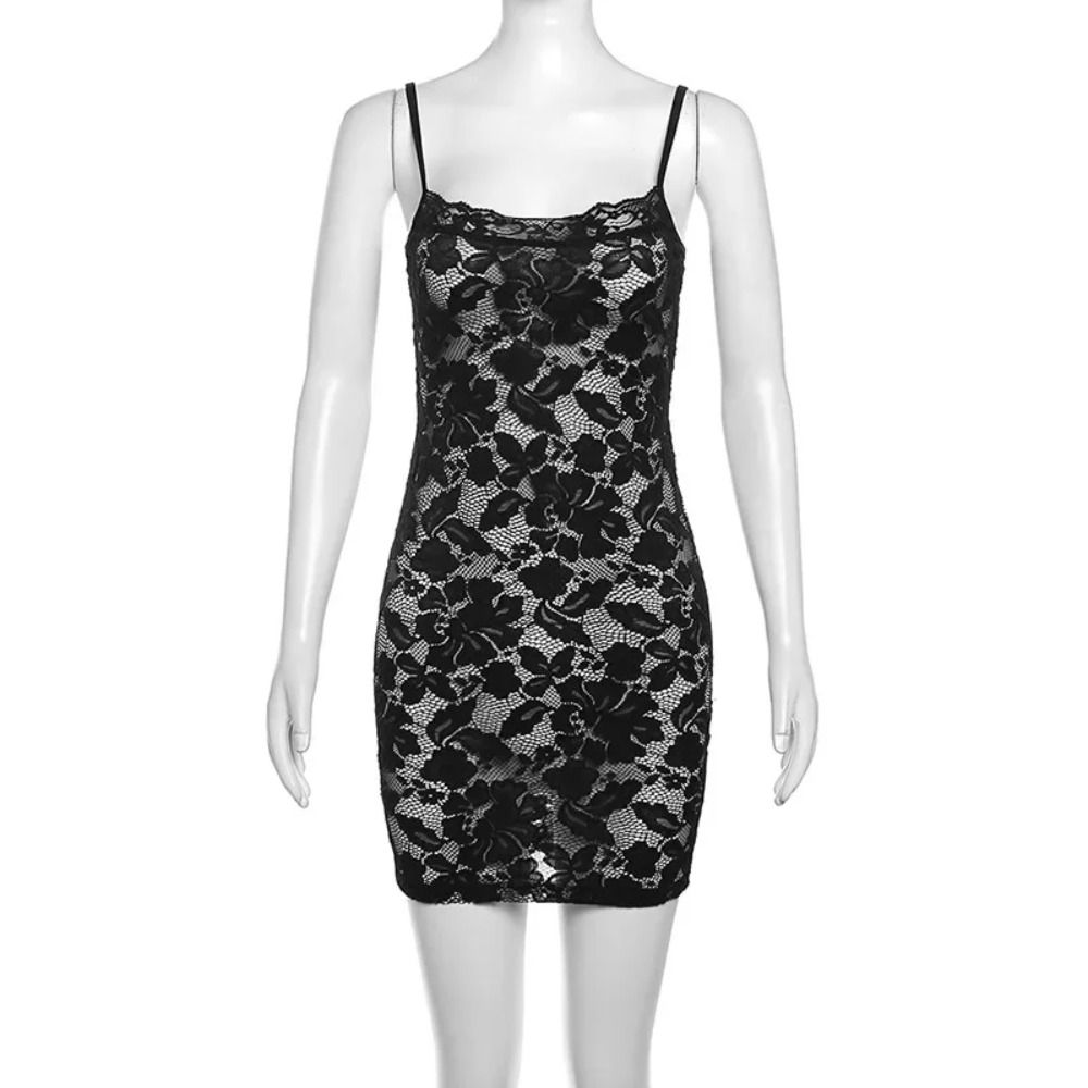 Elegant Lace Bodycon Mini Dress for Night Clubwear