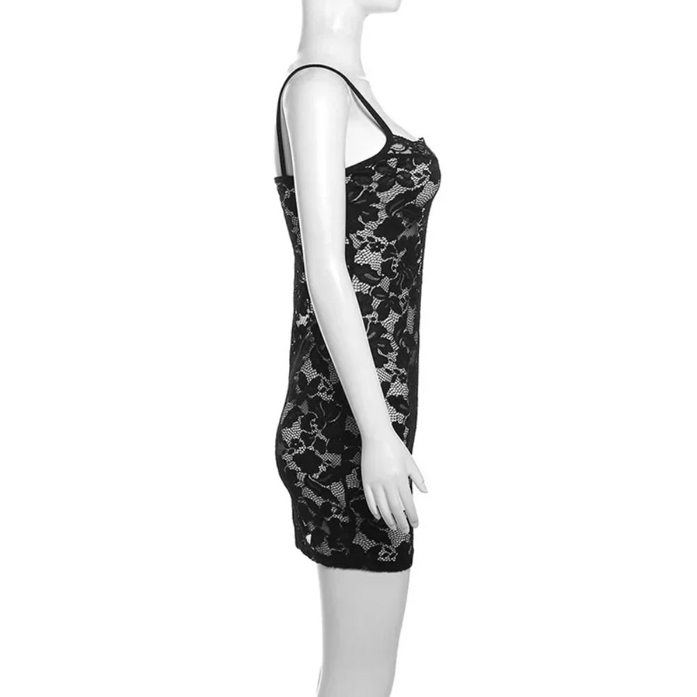 Elegant Lace Bodycon Mini Dress for Night Clubwear