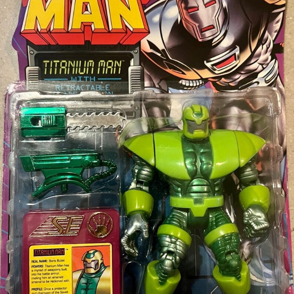 Iron Man: Titanium Man | Retractable Blade Action | Toy Biz | 1995 | Marvel Comics | Light Warping / Never Opened!