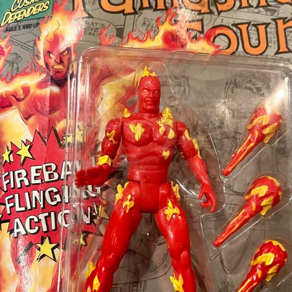 Marvel Super Heroes: The Human Torch | Fireball Flinging Action | Toy Biz | 1992 | Marvel Comics | LOOSE / OPEN