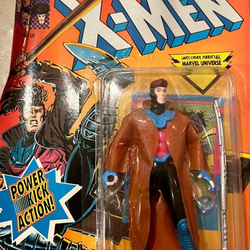 X-Men: Gambit Power Kick Action Toy Biz 1992 Marvel Comics LOOSE