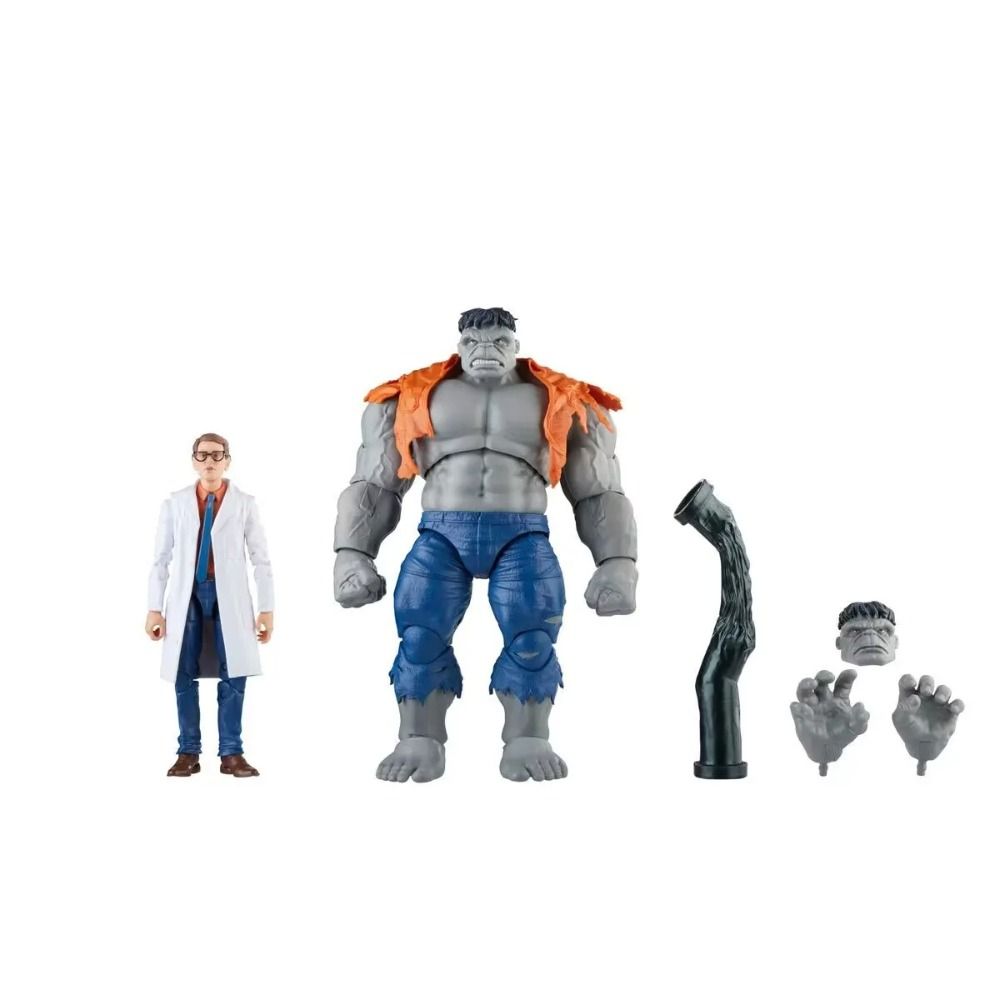 Avengers 60th Anniv. Marvel Legends Dr. Bruce Banner & Gray Hulk 2-pack 6" Figure