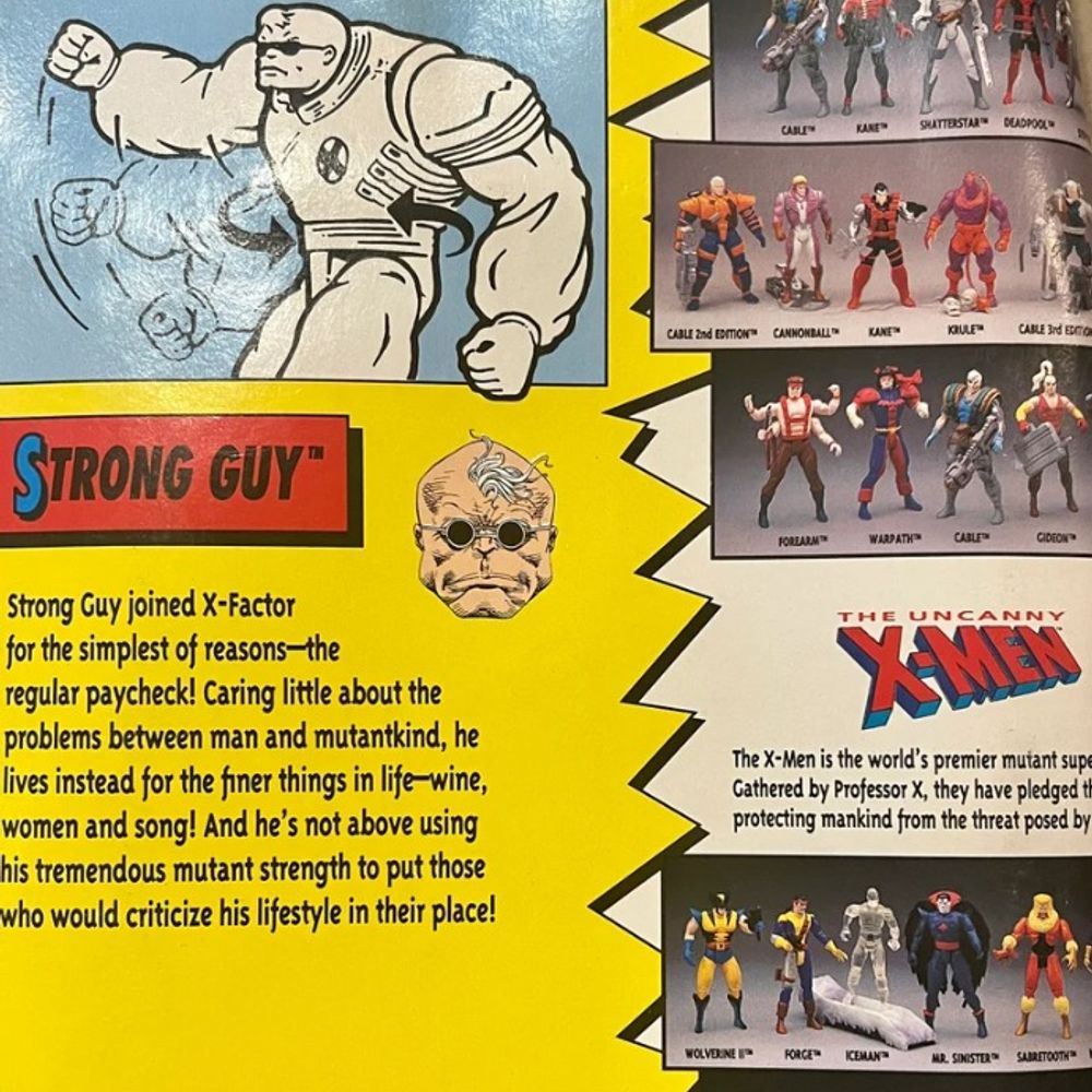 X-Men Strong Guy Power Punch Toy Biz 1993 Marvel Comics (Unopened, Moderate Warping)