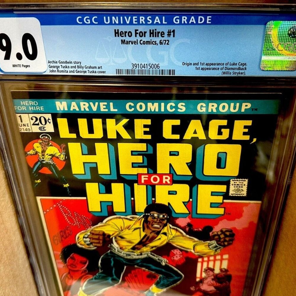 Luke Cage Hero for Hire #1 CGC 9.0 White Pages 1972 1st App Origin