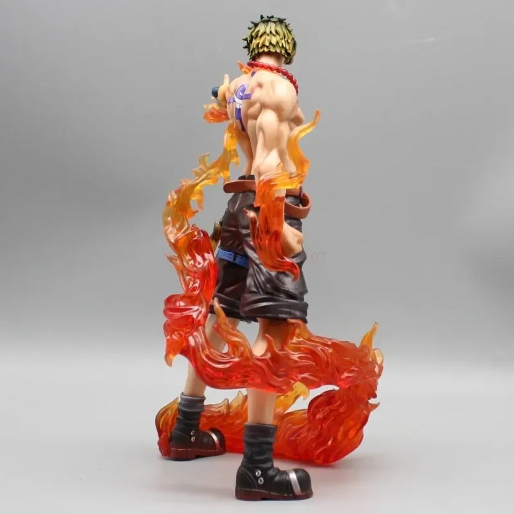 24.5cm One Piece Portgas D Ace Figure: Whitebeard Pirates Finger Gun Statue