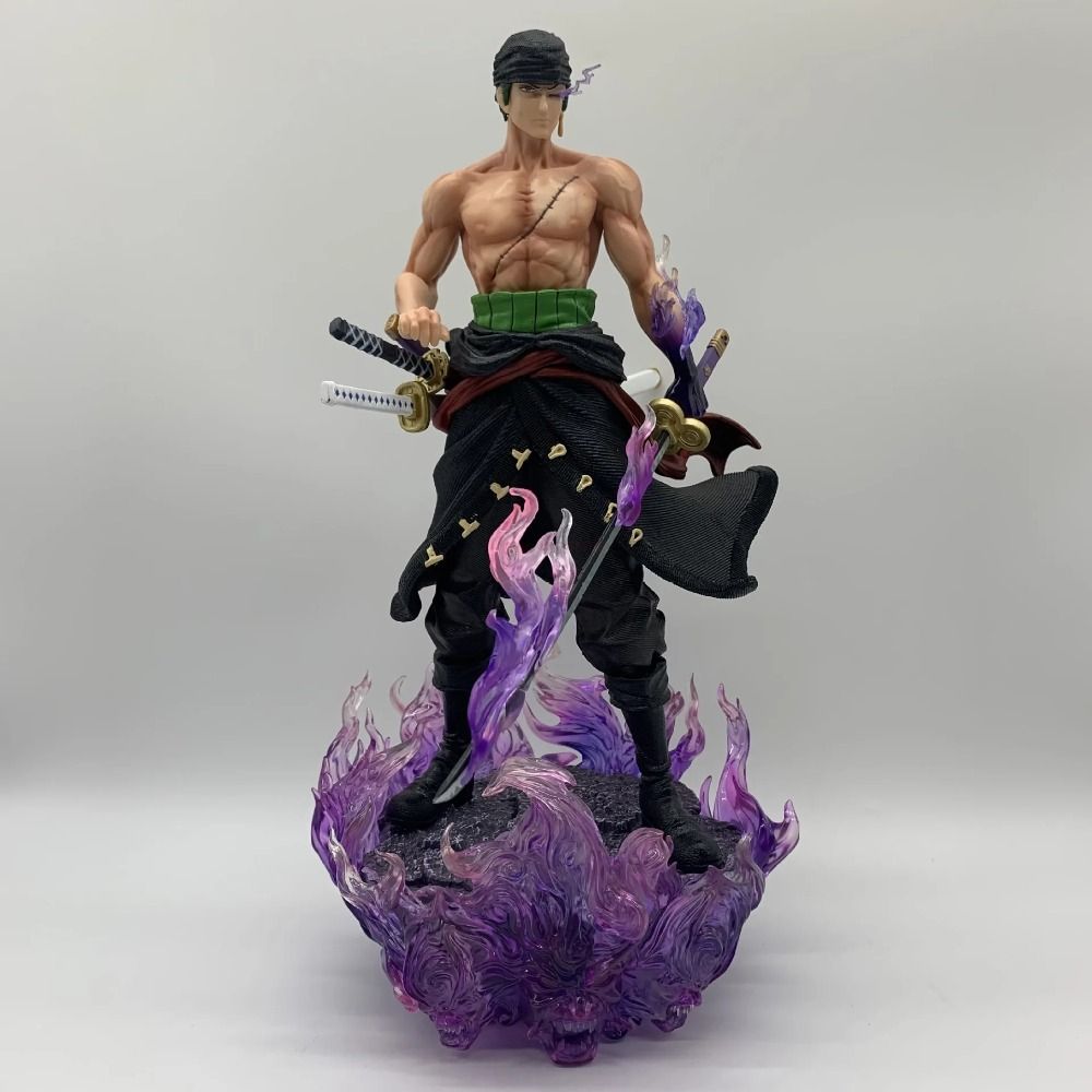 32cm One Piece Roronoa Zoro GK Figure: Yama Knives Flow Statue - Collectible PVC Toy Gift