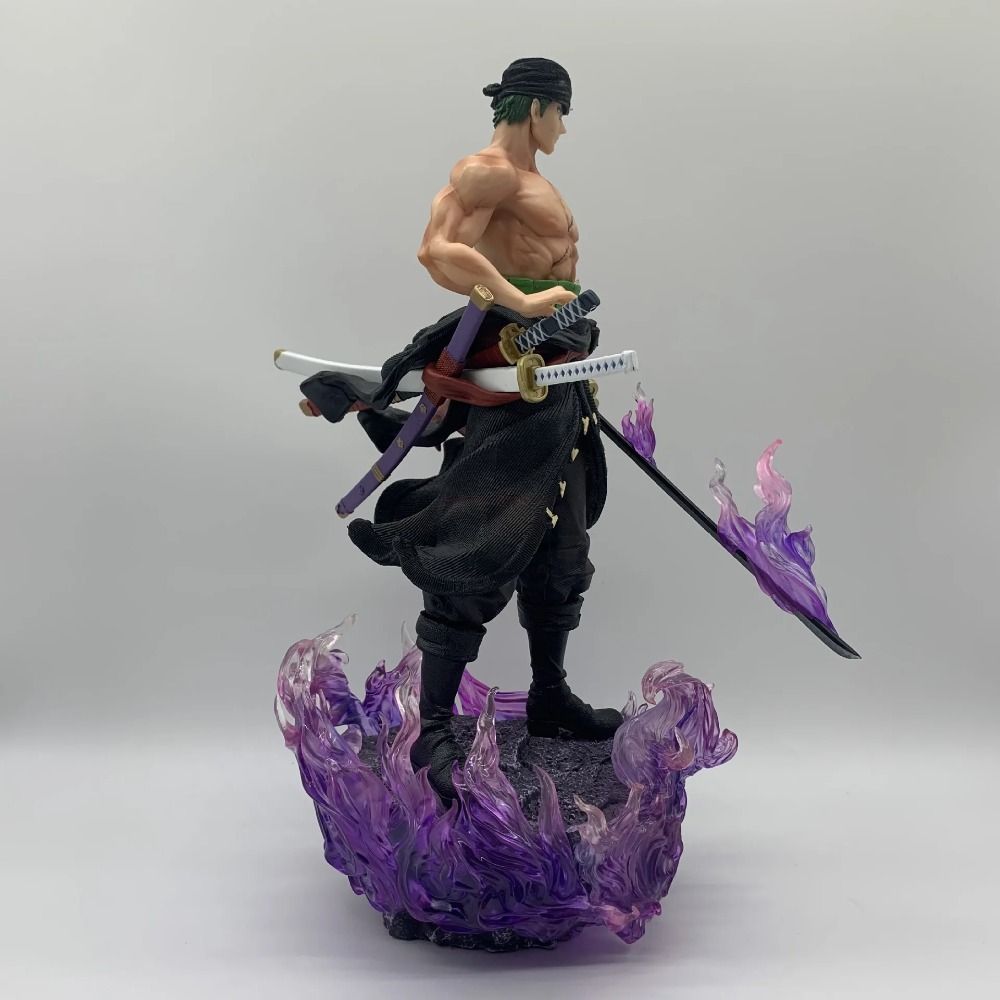 32cm One Piece Roronoa Zoro GK Figure: Yama Knives Flow Statue - Collectible PVC Toy Gift