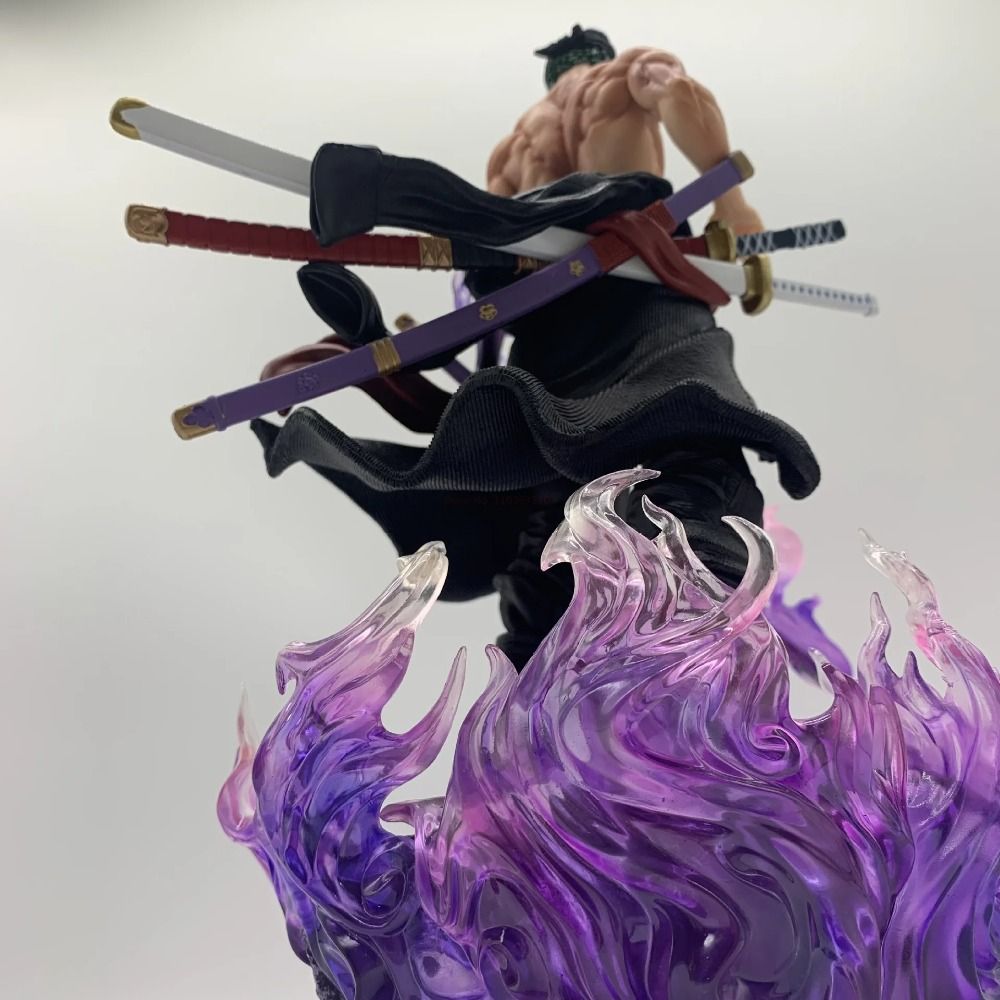 32cm One Piece Roronoa Zoro GK Figure: Yama Knives Flow Statue - Collectible PVC Toy Gift