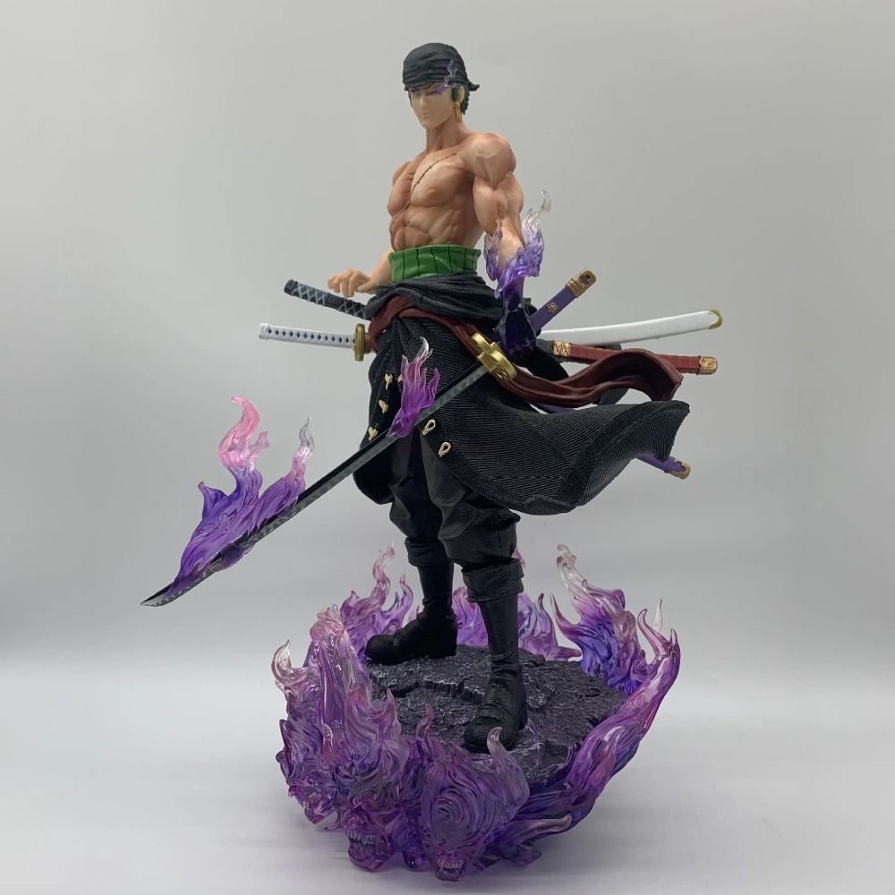 32cm One Piece Roronoa Zoro GK Figure: Yama Knives Flow Statue - Collectible PVC Toy Gift