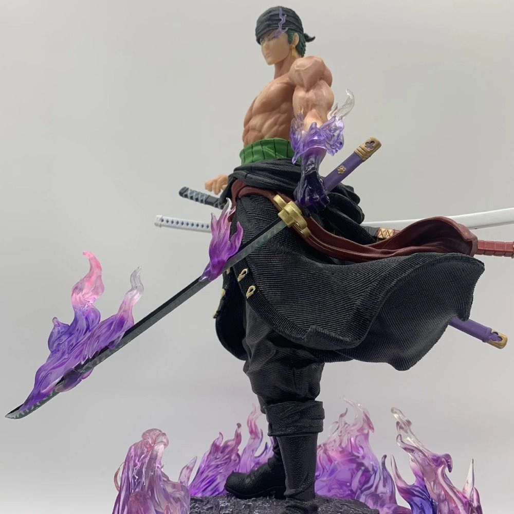 32cm One Piece Roronoa Zoro GK Figure: Yama Knives Flow Statue - Collectible PVC Toy Gift