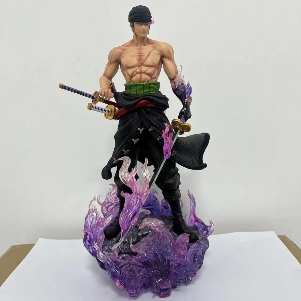 32cm One Piece Roronoa Zoro GK Figure: Yama Knives Flow Statue - Collectible PVC Toy Gift