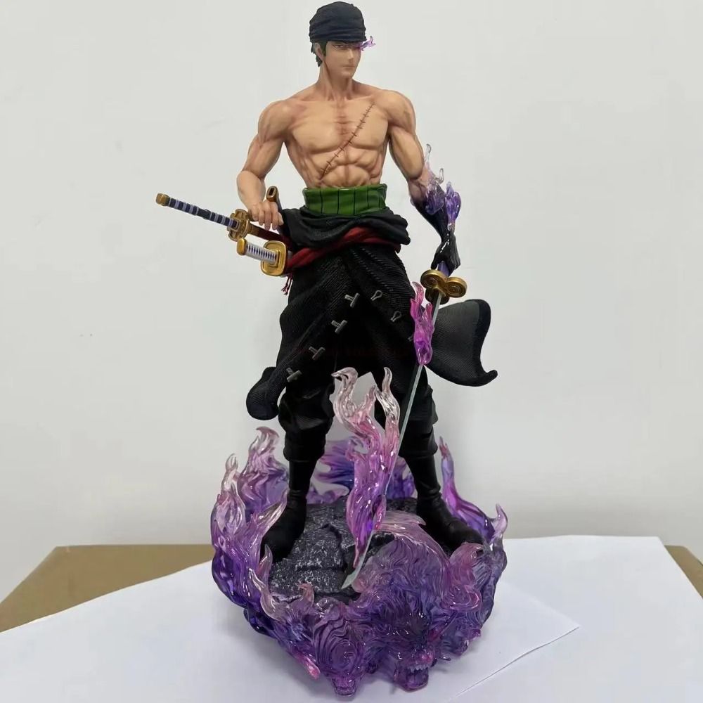 32cm One Piece Roronoa Zoro GK Figure: Yama Knives Flow Statue - Collectible PVC Toy Gift