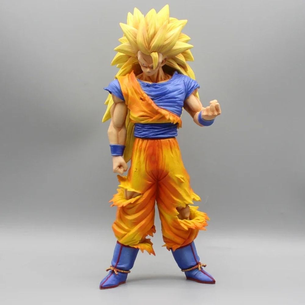 31cm Dragon Ball Super Saiyan 3 Son Goku Figure GK Statue PVC Action Figurine Model