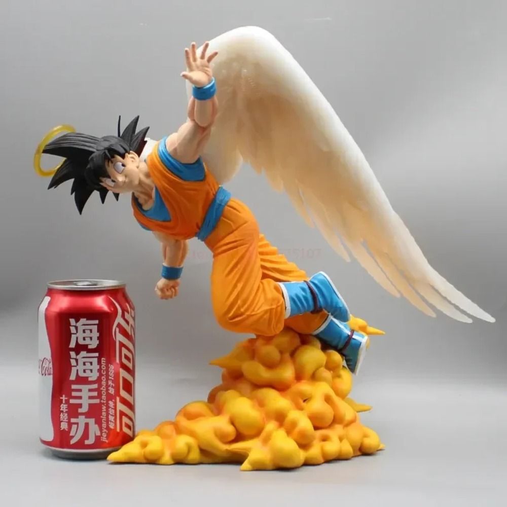 "28cm Dragon Ball Angel Wing Son Goku Figure GK Super Saiyan PVC Action Figurine"