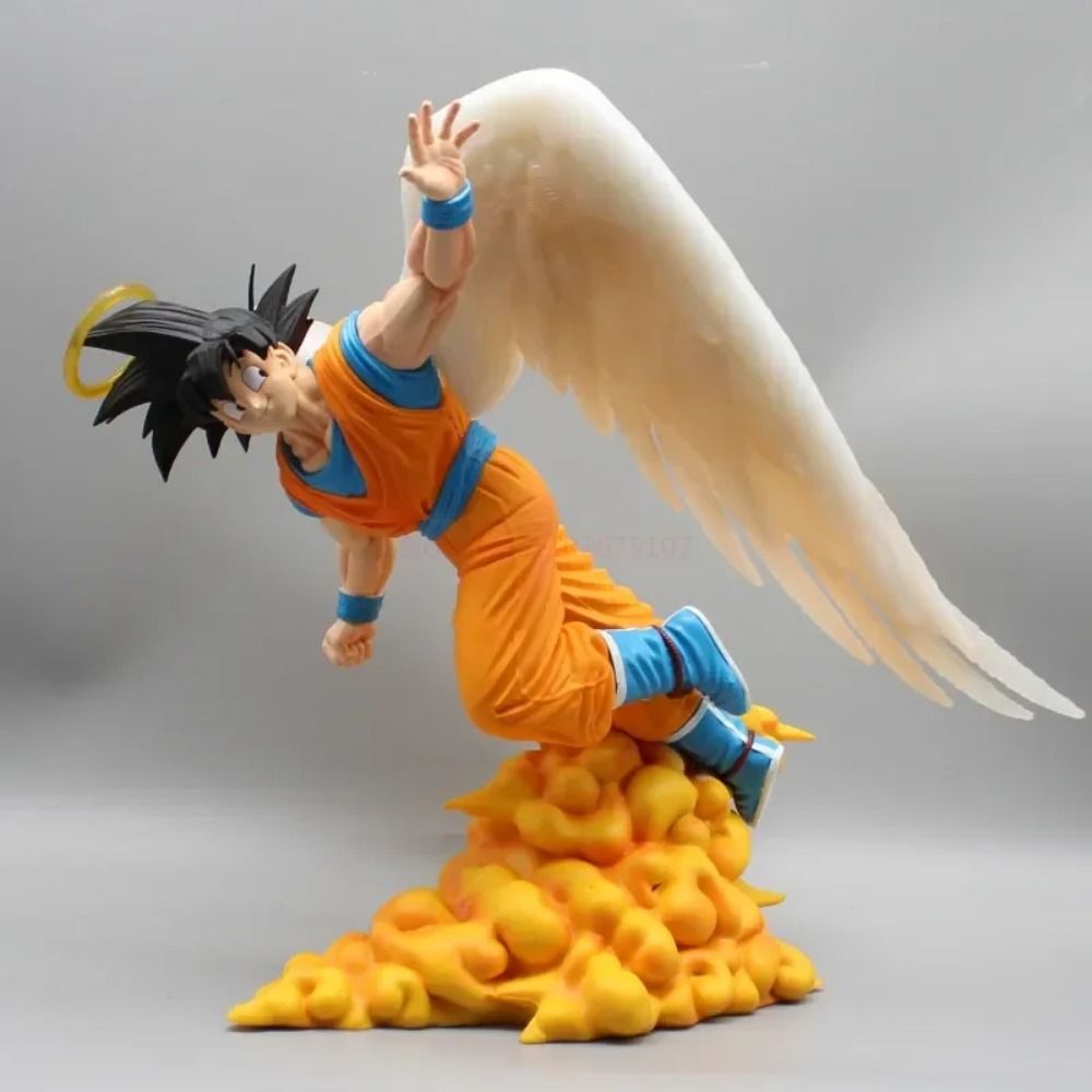 "28cm Dragon Ball Angel Wing Son Goku Figure GK Super Saiyan PVC Action Figurine"