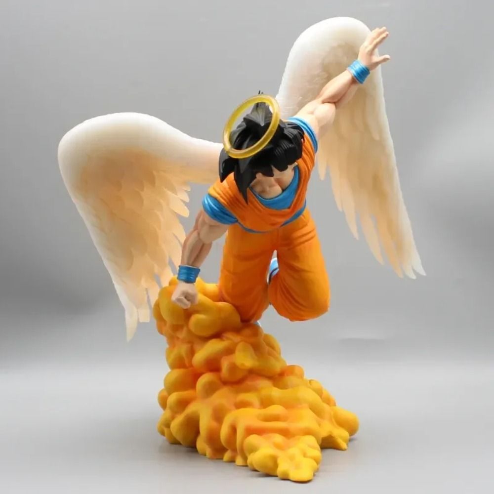 "28cm Dragon Ball Angel Wing Son Goku Figure GK Super Saiyan PVC Action Figurine"