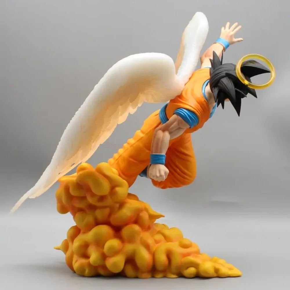 "28cm Dragon Ball Angel Wing Son Goku Figure GK Super Saiyan PVC Action Figurine"