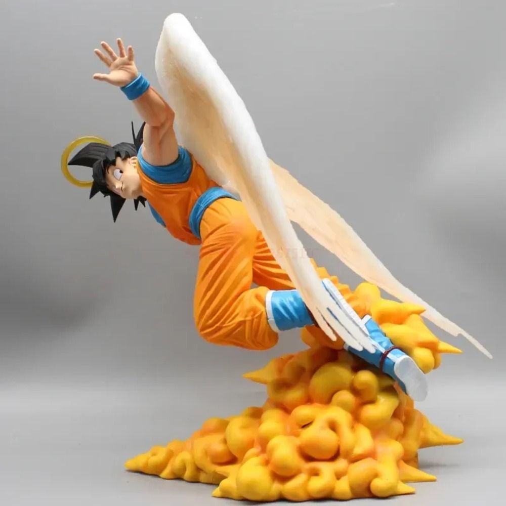 "28cm Dragon Ball Angel Wing Son Goku Figure GK Super Saiyan PVC Action Figurine"