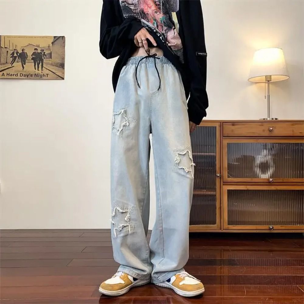 Baggy Denim Jeans for Men Casual Wide Leg Pants for a Stylish Streetwear Look