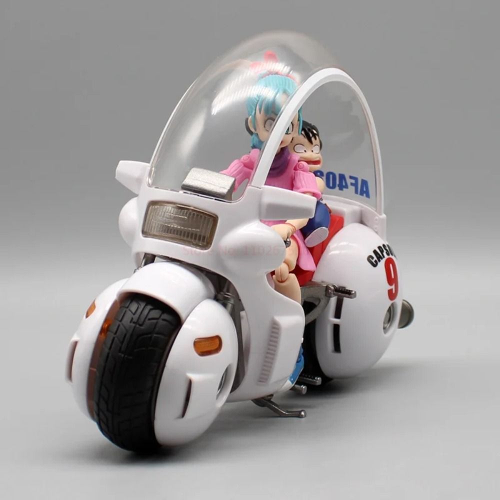 Dragon Ball Anime Figure Son Goku Bulma Capsule No.9 Bike Statue Figurine Collectible Model Toy