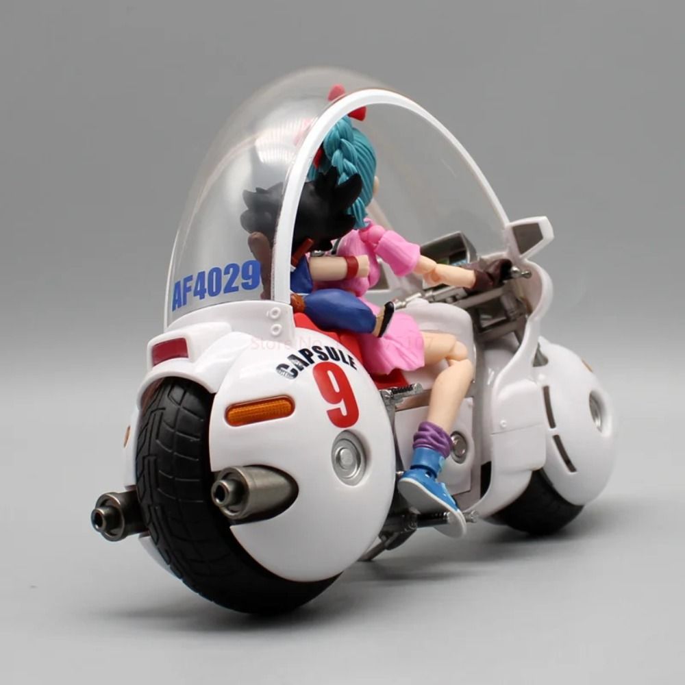 Dragon Ball Anime Figure Son Goku Bulma Capsule No.9 Bike Statue Figurine Collectible Model Toy