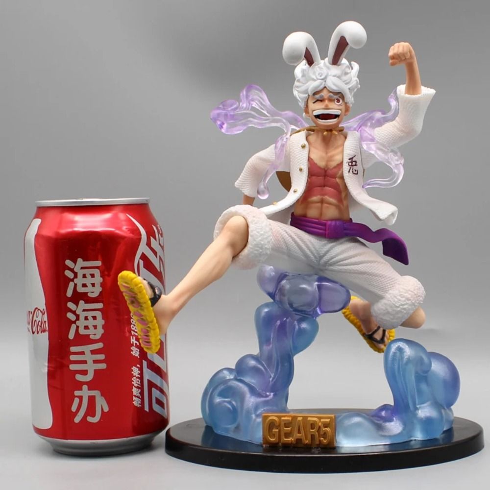 19.5cm Anime One Piece Nika Luffy Figure - Kawaii Rabbit Ears Decor Statue