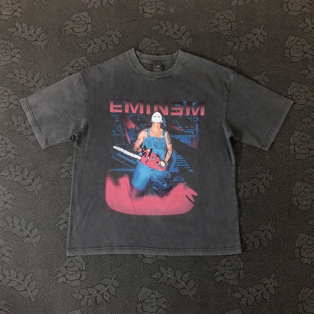 Eminem Streetwear Graphics Vintage Loose Casual Summer Tops