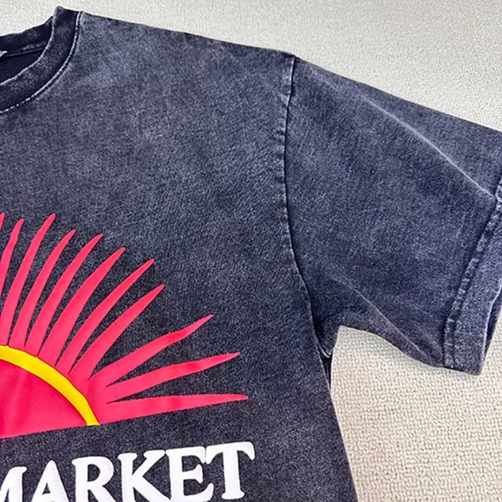 Sunrise Market Print Short Sleeve Shirt