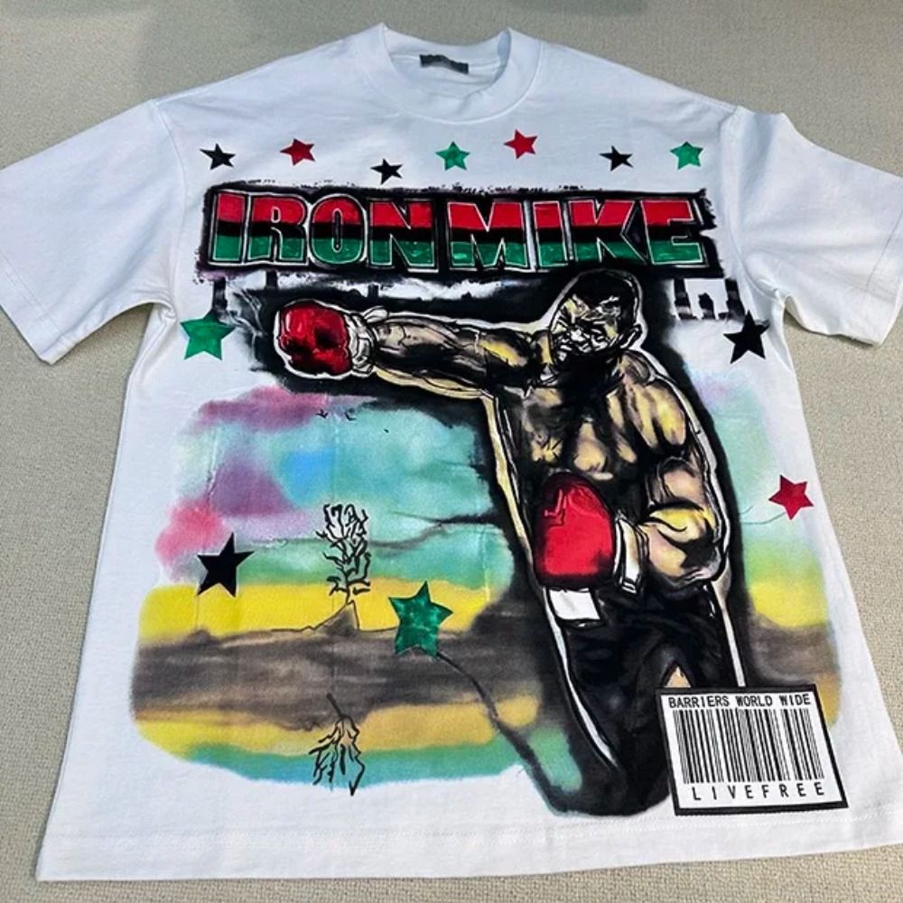 Mike Tyson Boxing-themed print shirt