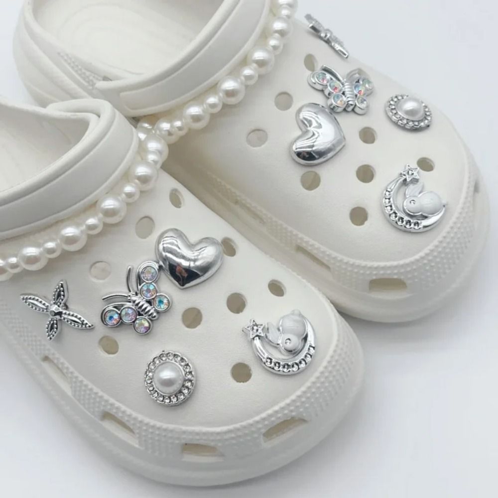 DIY Butterfly Pearl Shoe Charms for Girls Party Gift