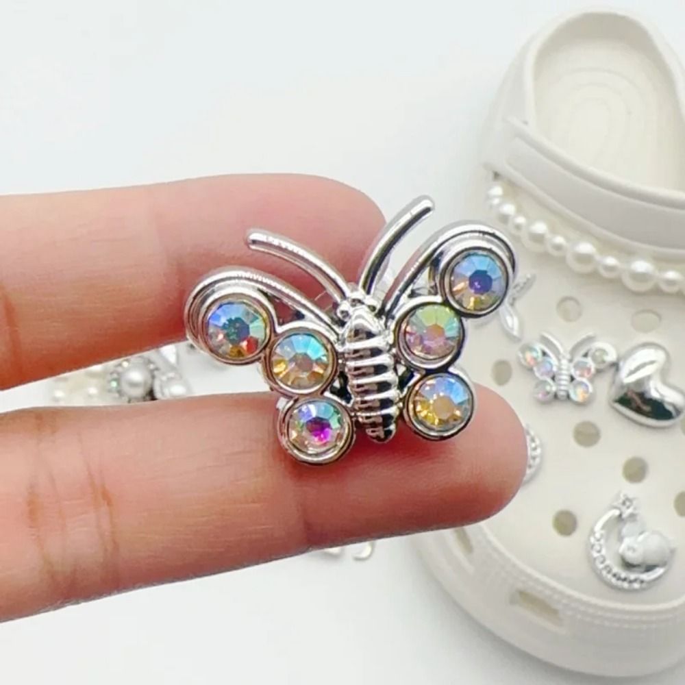 DIY Butterfly Pearl Shoe Charms for Girls Party Gift