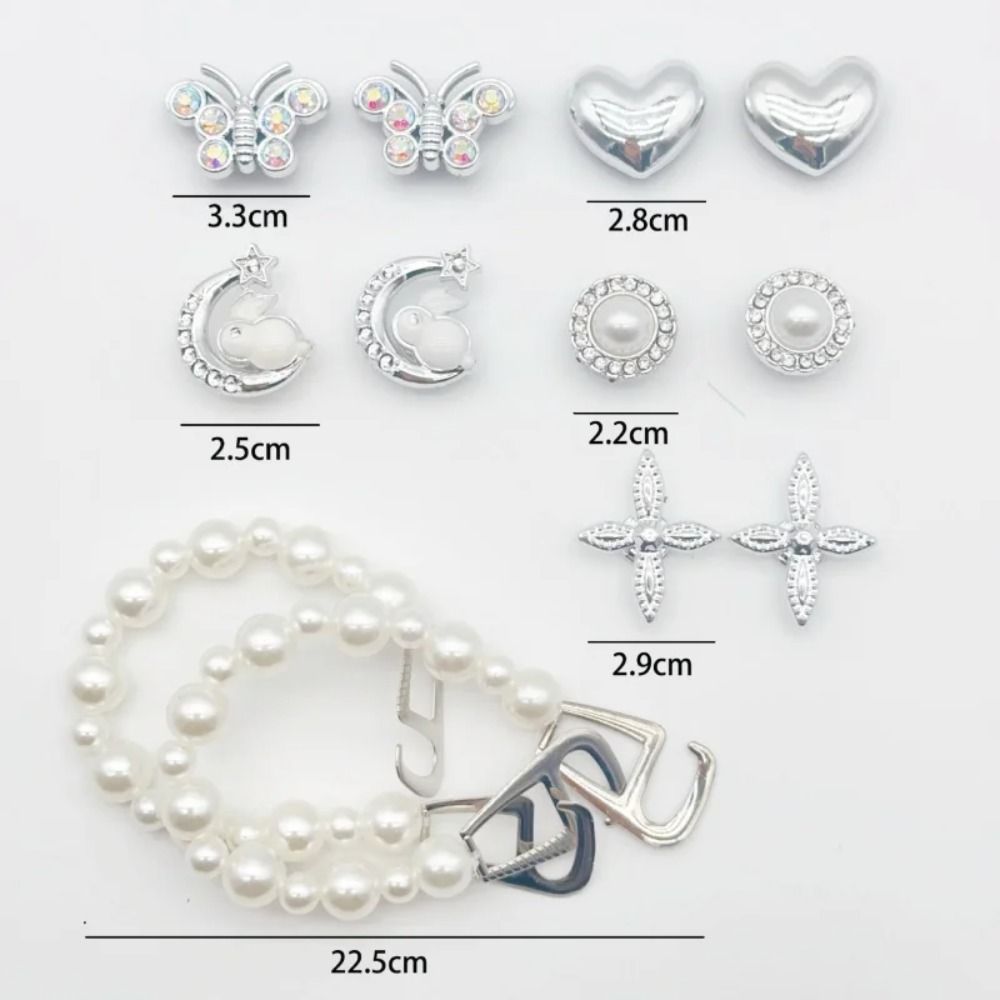 DIY Butterfly Pearl Shoe Charms for Girls Party Gift