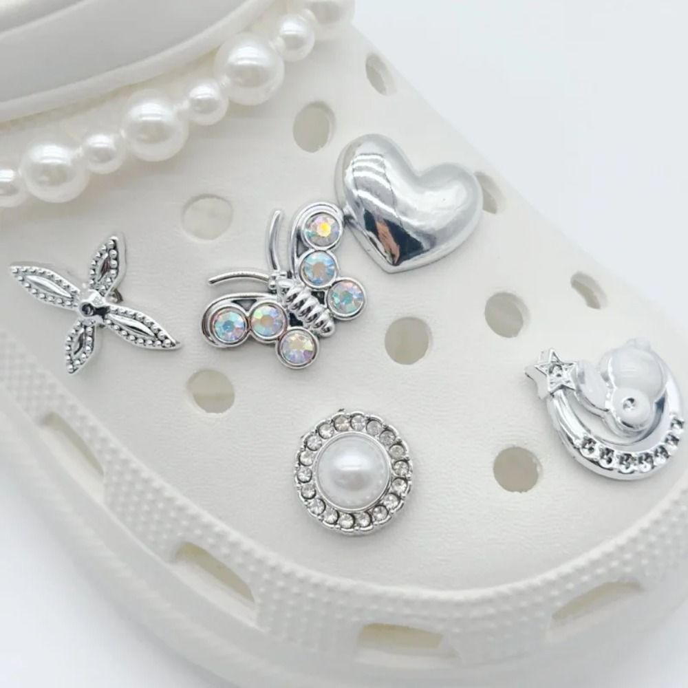 DIY Butterfly Pearl Shoe Charms for Girls Party Gift