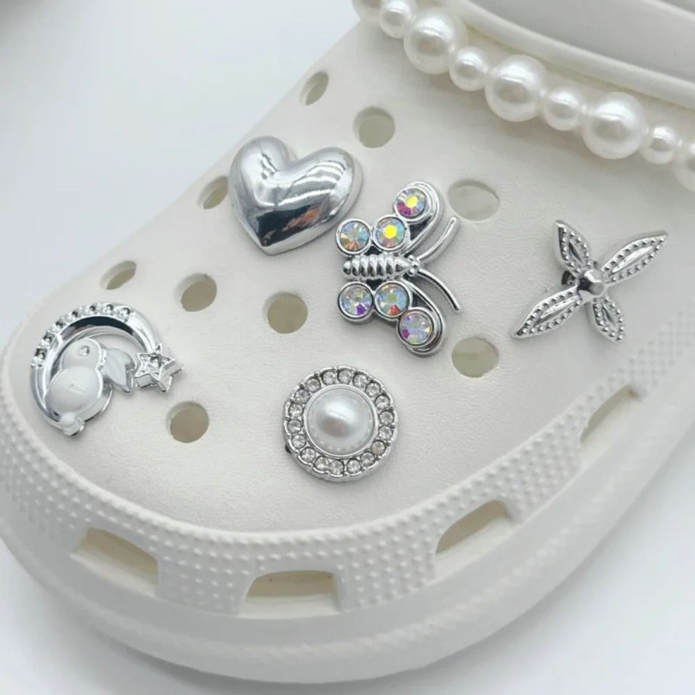 DIY Butterfly Pearl Shoe Charms for Girls Party Gift