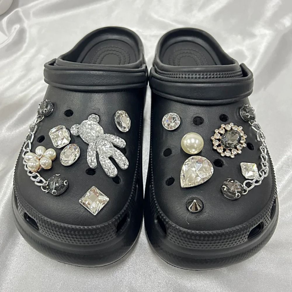 Trendy Rhinestone Shoe Charms for Women's Shoes & JIBS Clogs