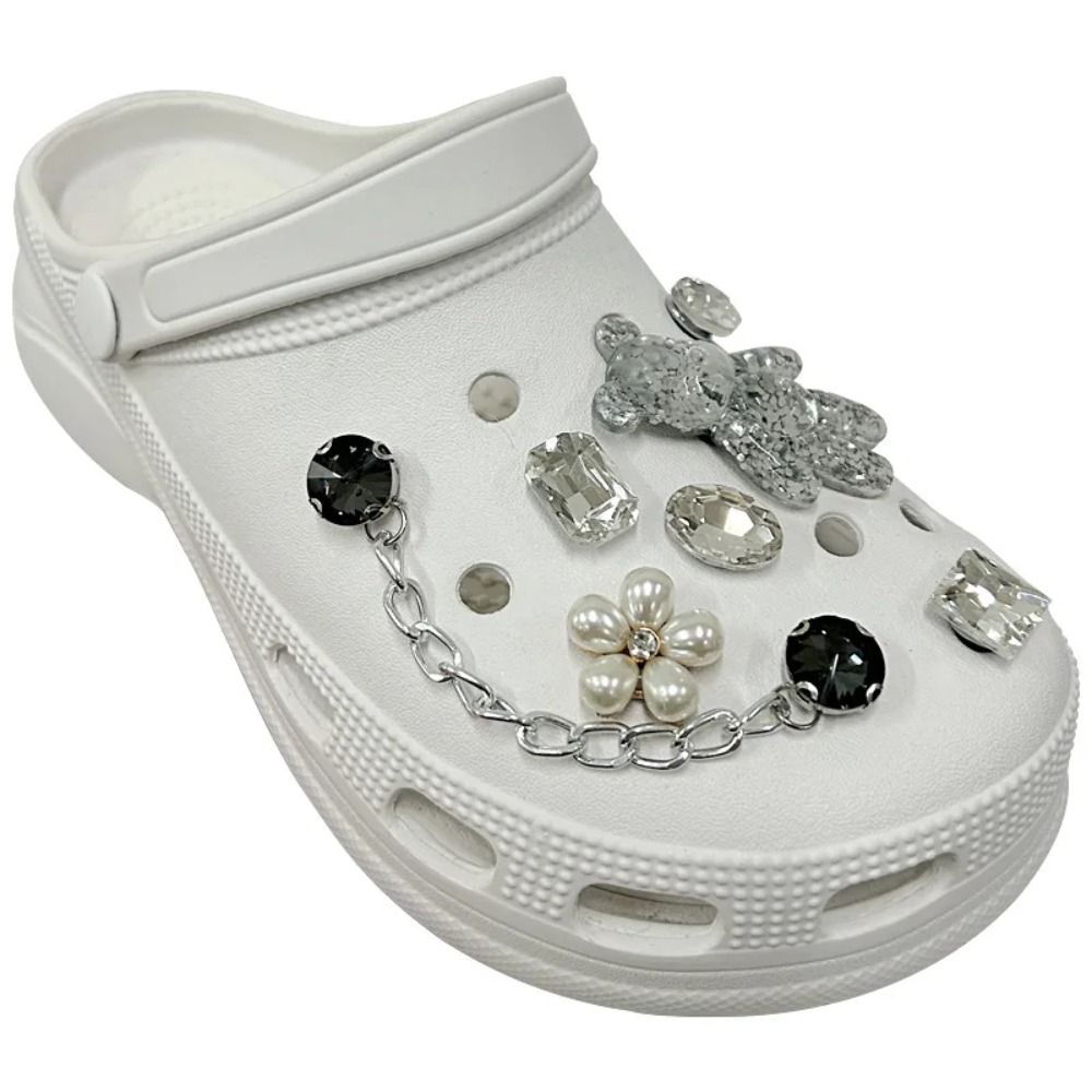 Trendy Rhinestone Shoe Charms for Women's Shoes & JIBS Clogs