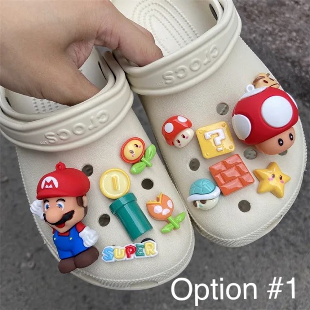 Super Mario Shoe Flower Set with Lugui Yoshi Figure