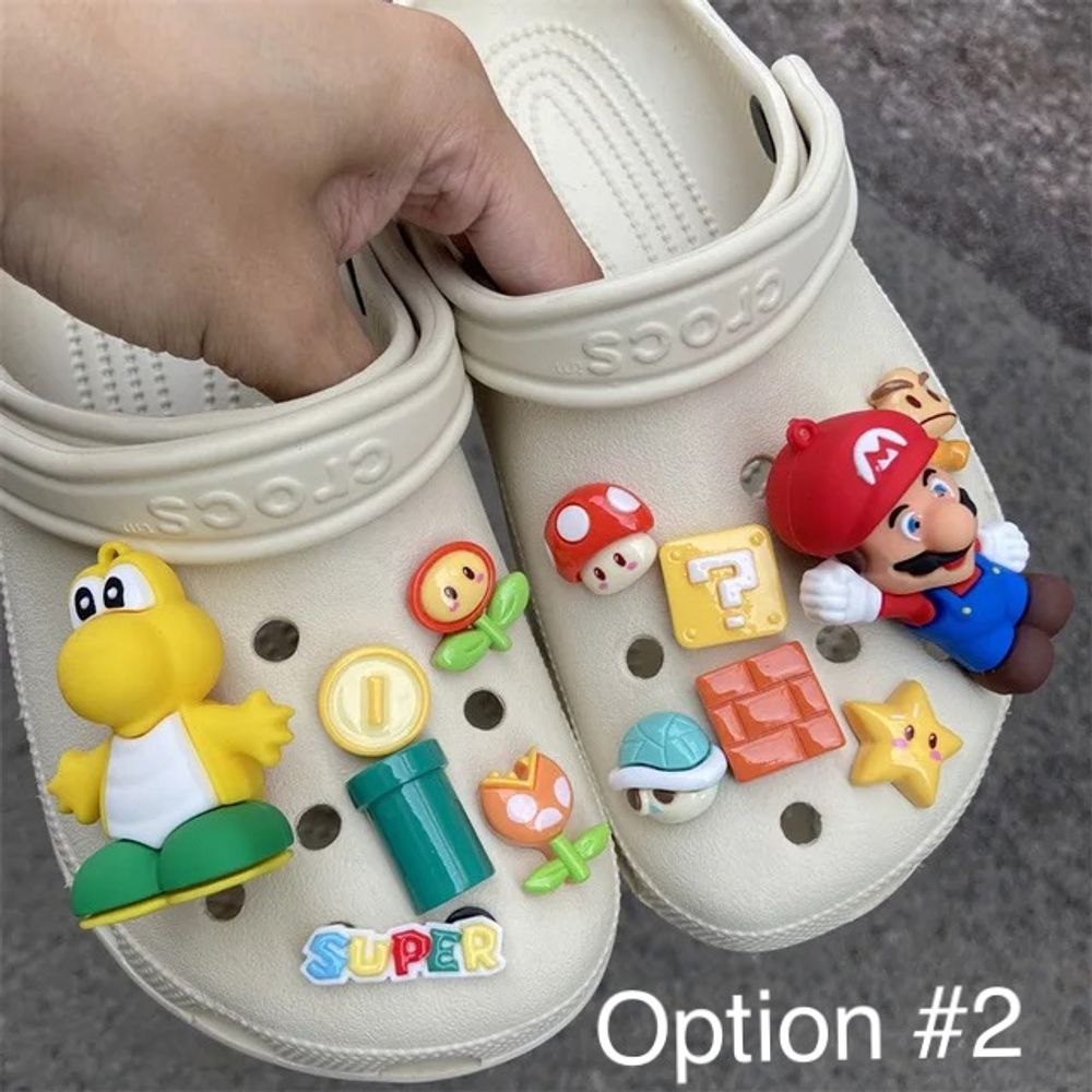 Super Mario Shoe Flower Set with Lugui Yoshi Figure