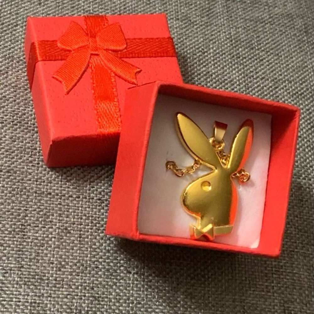 Vintage-Retro Style Silver Gold Playboy Bunny Rabbit Pendant Charm Necklace 